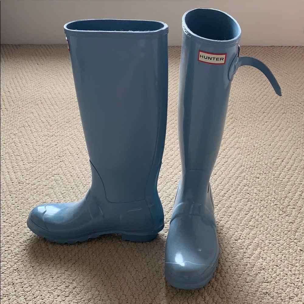 Women’s Blue Original Tall Glossy Hunter Boots